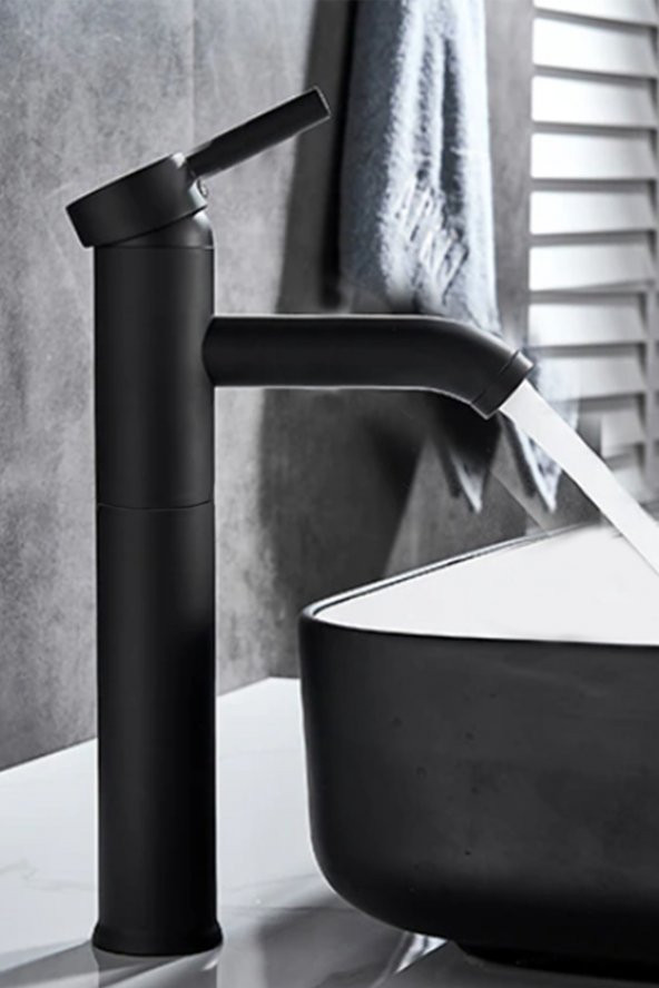 Aç Kapa Çanak Lavabo Bataryası Siyah