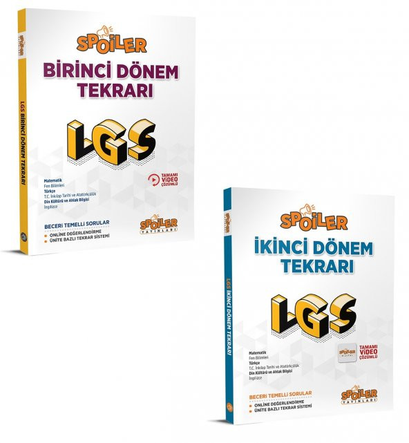 Spoiler 2024 8. Sınıf Lgs 1. Dönem Ve 2. Dönem Tekrarı Seti