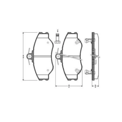 Hyundai H100 2.4 93 2000 arası  0986TB2266 ÖN FREN BALATASI Bosch