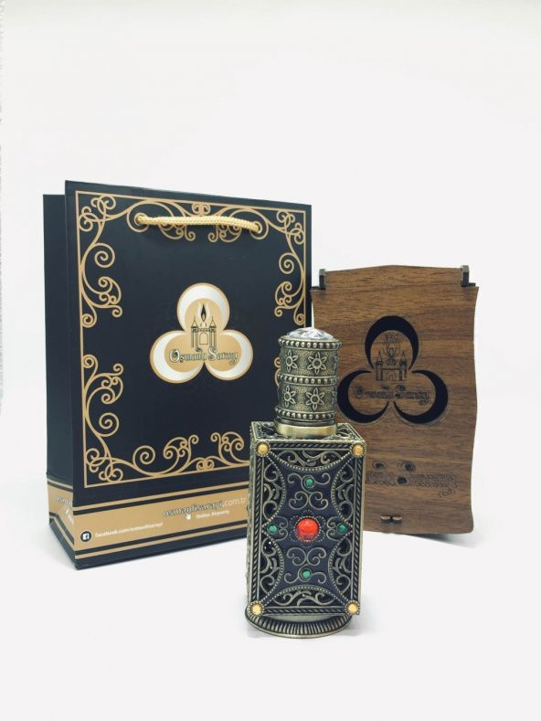 OSMANLI SARAYI PADİŞAH KOKUSU TAŞLI KARE ŞİŞE 12GR ürün görseli 1