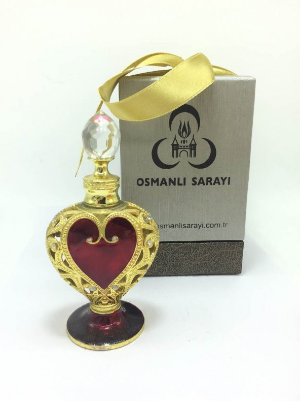 OSMANLI SARAYI 2. ABDÜLHAMİT HAN KOKUSU SARI KALP TASARIM ŞİŞE 12GR