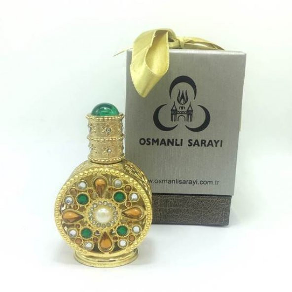 OSMANLI SARAYI SAHRA-İ CEDİT KOKUSU SARI YUVARLAK TASARIM ŞİŞE 12GR