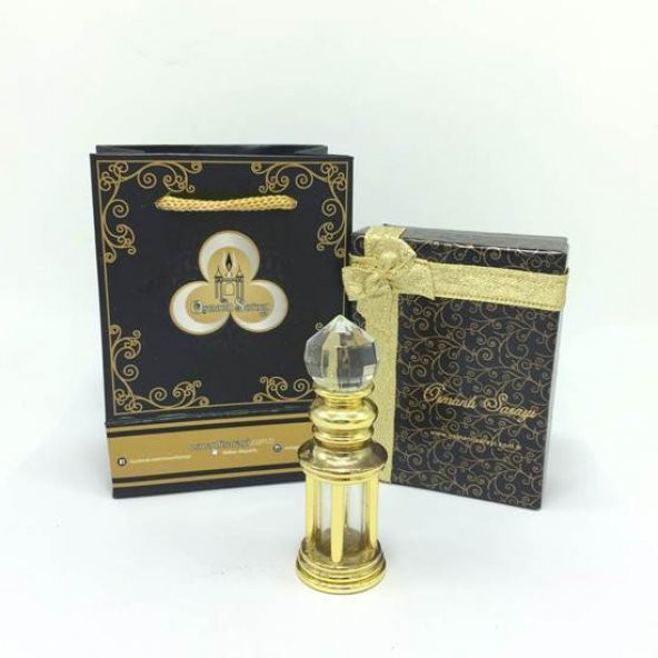 OSMANLI SARAYI SAHRA-İ CEDİT KOKUSU TAŞLI SARI TASARIM ŞİŞE 4GR ürün görseli 1