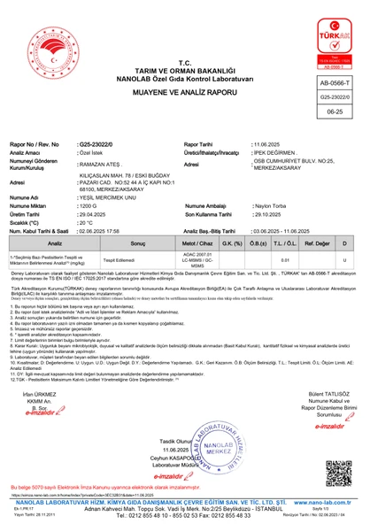 İpek Değirmen 500 GR Glutensiz Yeşil Mercimek Unu Doğal Katkısız Çölyak - Resim 3