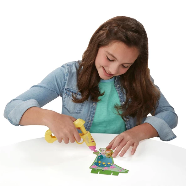 Playdoh DohVinci Disney Frozen Elsa Anna Sıvı Oyun Hamuru Eğitici Oyun Hamuru Tasarım Seti - 6