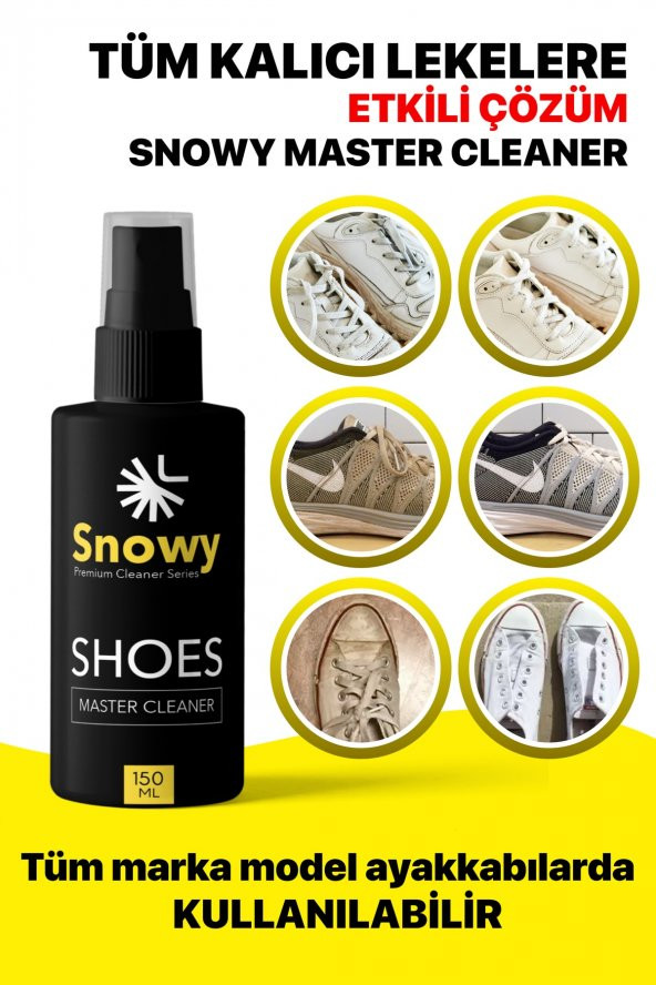 Master Cleaner Fırça Temizleme Spreyi Bezi Spor Ayakkabı Temizleme 3 Lü Süper Set