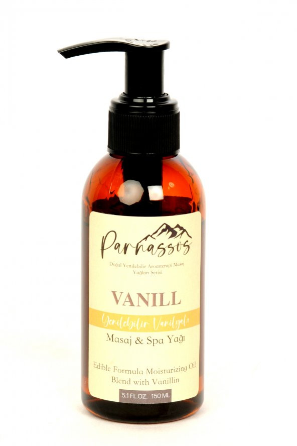 Parnassos Vanilyalı Aromaterapi Yenilebilir Rahatlatıcı Doğal Masaj Yağı 150 ml