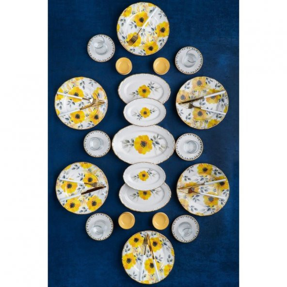 Acar Daisy 6 Kişilik 27 Parça Kahvaltı Takımı XTL-012351