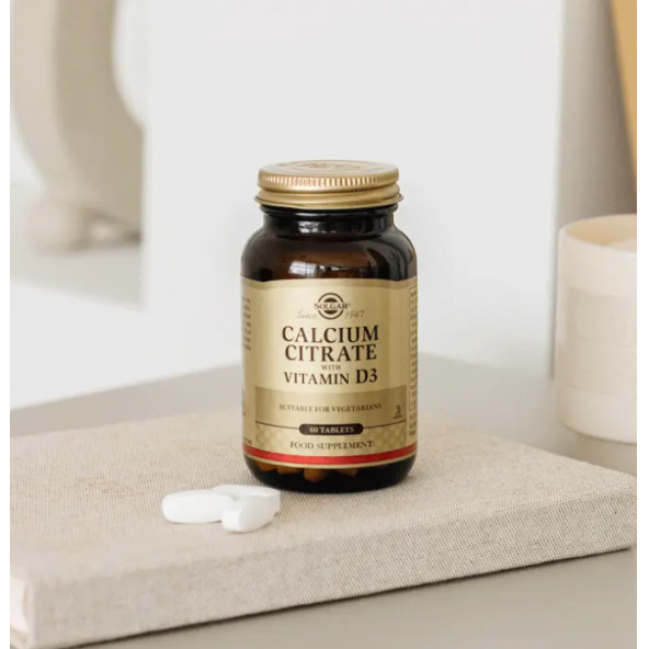 Solgar Calcium Citrate with Vitamin D 3 60 Tablet