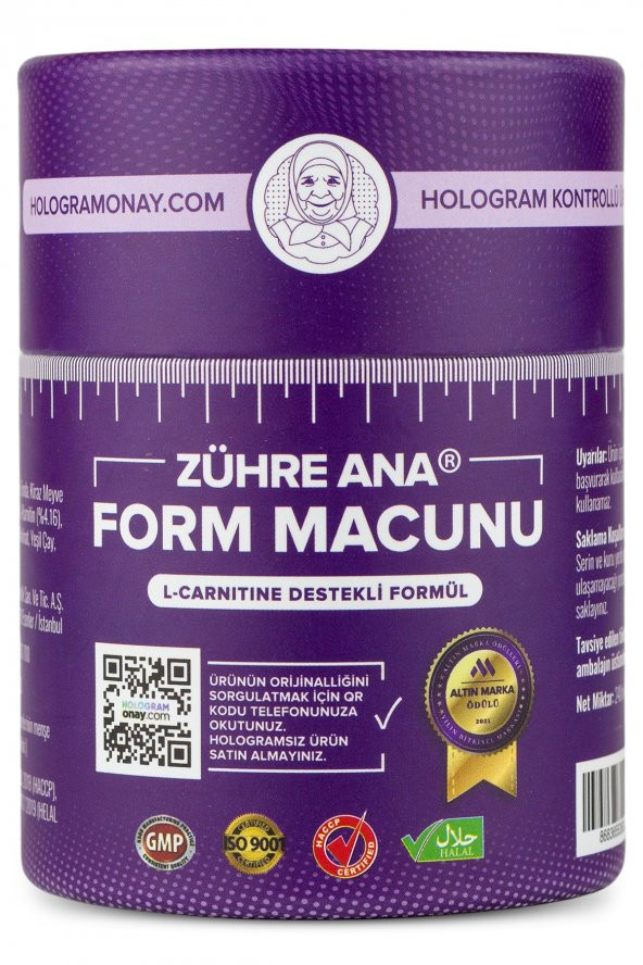 Zühre Ana L-carnitine Destekli Form Macunu 15 Günlük Kullanım Orijinal Hologramlı Ürün