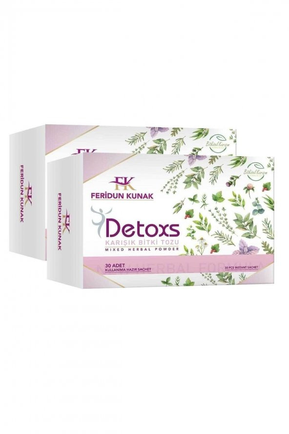 Feridun Kunak Detoxs Karışık Bitki Tozu - Feriduk Kunak Detoxs Çayı 2 Kutu - 60 Günlük Kullanım 300g