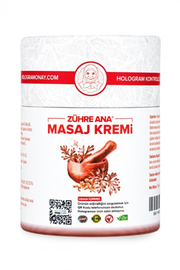 Zühre Ana Masaj Kremi 240 Ml Orijinal Hologramlı Ürün