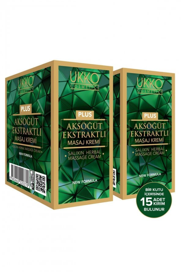 Ukko Cosmetics 2 Adet Aksöğüt Ekstraktlı Ağrı Masaj Kremi Plus - Snap Sachet - Orijinal Ürün