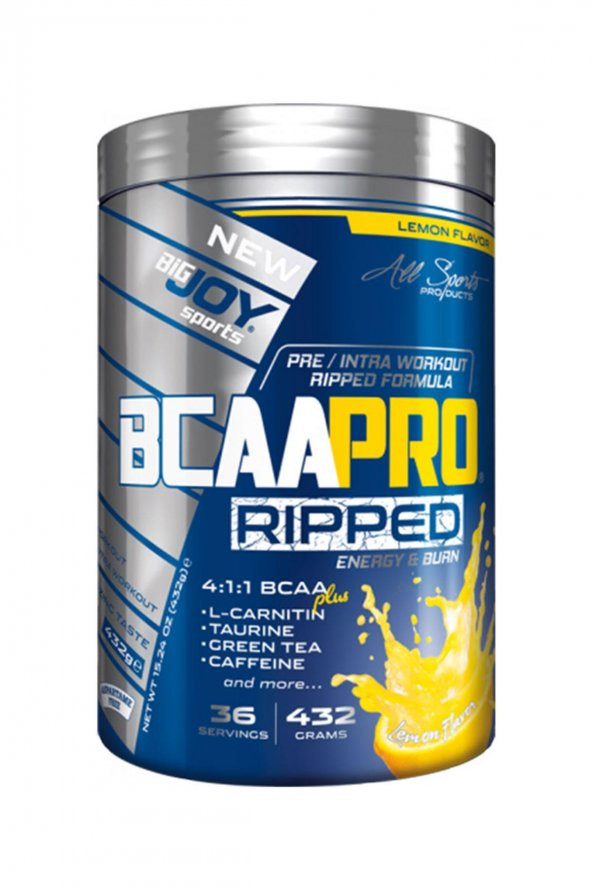 Bigjoy Sports Bcaapro 4:1:1 Ripped 432 Gr Limon Aromalı Termojenik Yağ Yakıcılı 6000 Mg Bcaa Matrix