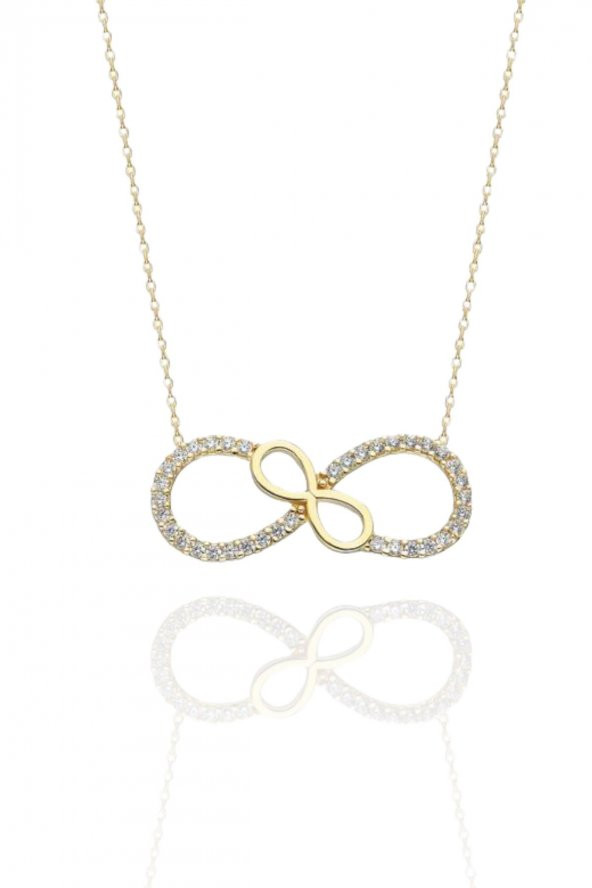 14 Ayar Altın Sonsuzluk Kolye - 2