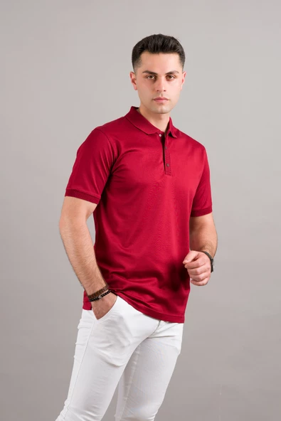 NEHİR by Faruk Ülker Polo Yaka Çıt Çıtlı Merserize Süperfine Cotton Erkek T-Shirt - 4