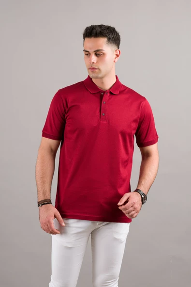 NEHİR by Faruk Ülker Polo Yaka Çıt Çıtlı Merserize Süperfine Cotton Erkek T-Shirt - 3