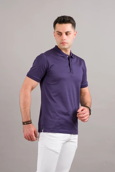 NEHİR by Faruk Ülker Polo Yaka Çıt Çıtlı Merserize Süperfine Cotton Erkek T-Shirt - 10