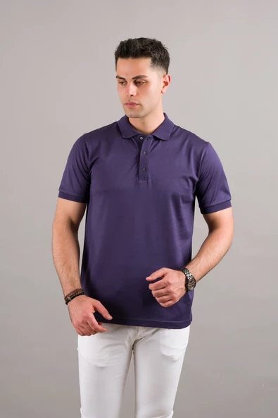NEHİR by Faruk Ülker Polo Yaka Çıt Çıtlı Merserize Süperfine Cotton Erkek T-Shirt - 9