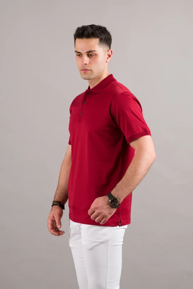 NEHİR by Faruk Ülker Polo Yaka Çıt Çıtlı Merserize Süperfine Cotton Erkek T-Shirt - 5