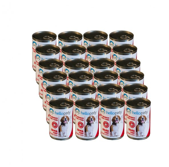 Hellopaty Dana Etli Konserve Yaş Köpek Maması %70 Et Içerir 415 gr X 24 Adet - 2