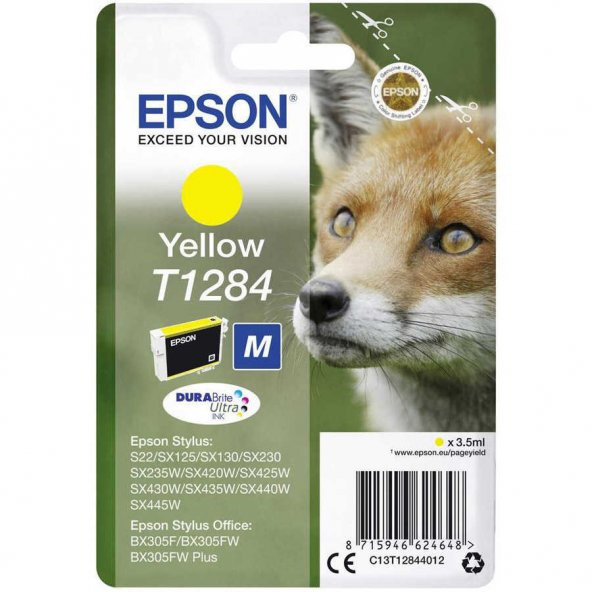 Epson T1284-C13T12844020 Sarı Kartuş