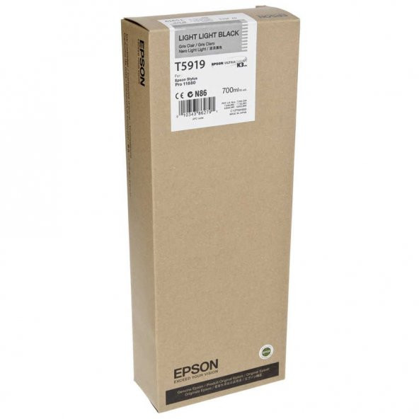 Epson T5919-C13T591900 Açık Açık Siyah Kartuş