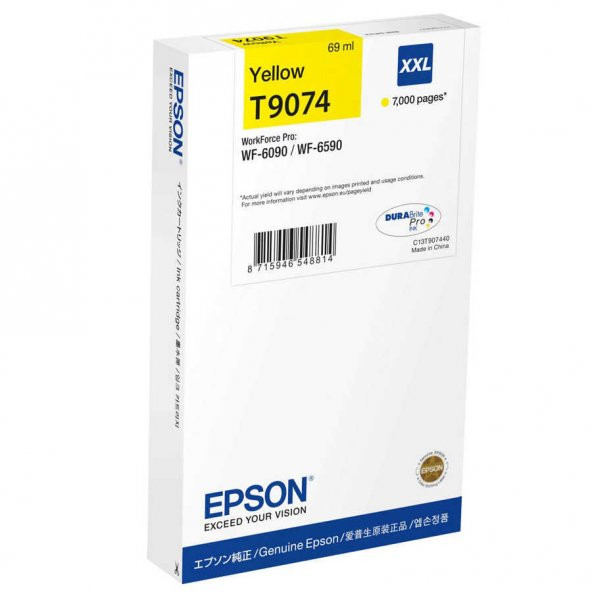 Epson T9074-C13T907440 Sarı Kartuş Yüksek Kapasiteli
