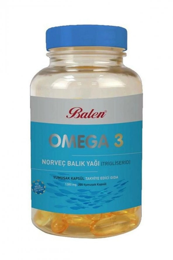 Omega 3 Norveç Balık Yağı 1380 Mg 200 Kapsül (TRİGLİSERİD FORM)