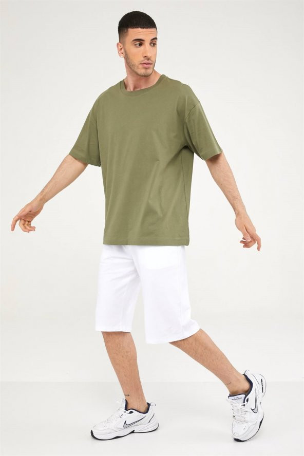 Oversize Erkek Tshirt-HAKİ