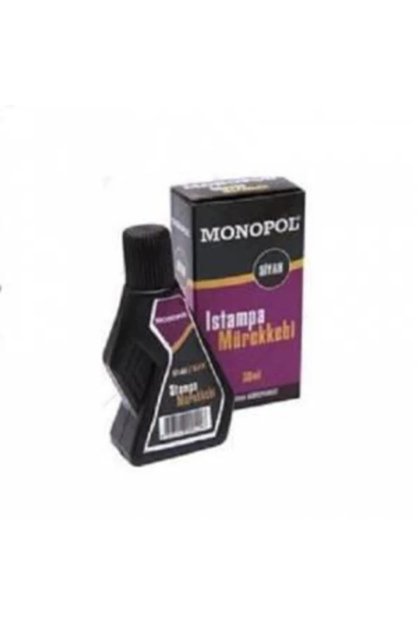 Monopol Istampa Mürekkebi 30 ML Siyah Stampa Mürekkebi (12 Li Paket)