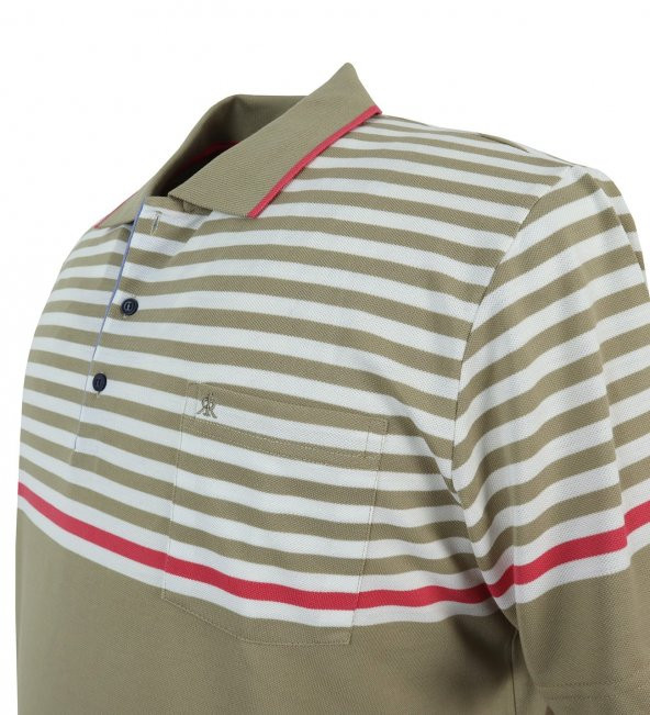 Büyük Beden Erkek Tişört Panolu Pike Polo Yaka Cepli - 11