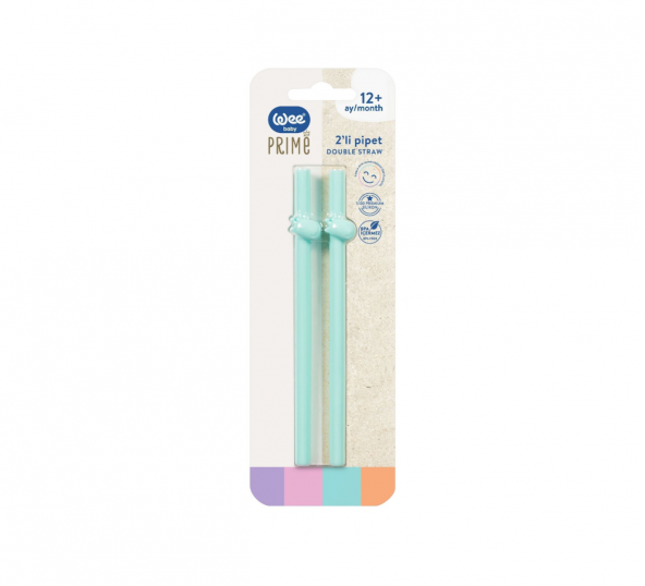 Yeşil Renk Wee Baby Prime 2’li Pipet - 2