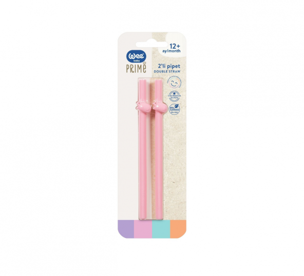 Pembe Renk Wee Baby Prime 2’li Pipet - 2