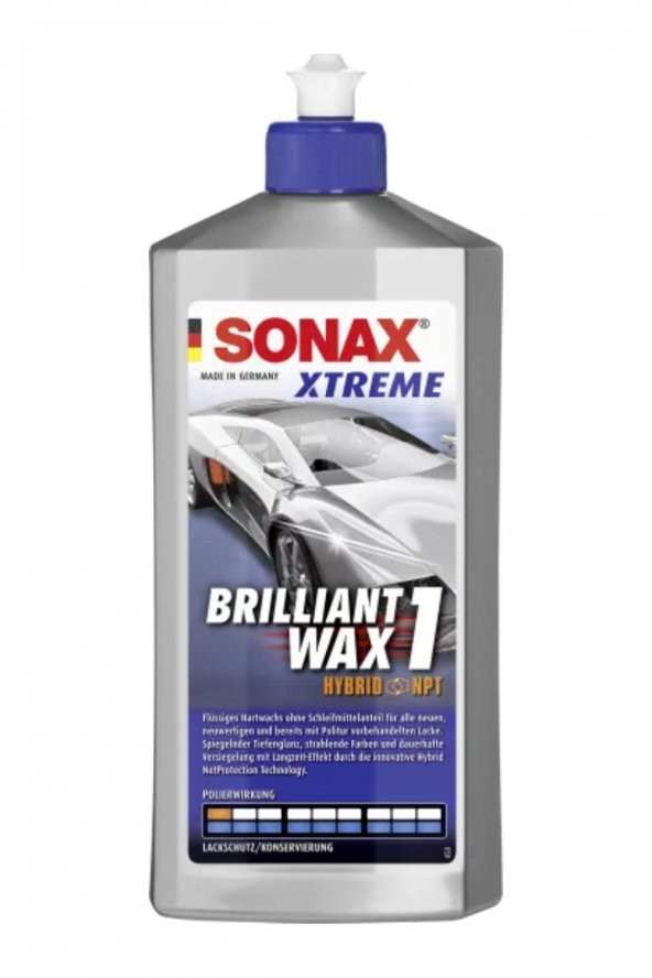 Sonax  Xtreme Çizik Giderici ve Parlatıcı Cila Hybrid NPT Yeni Araçlar için 250 ml. (No:1)