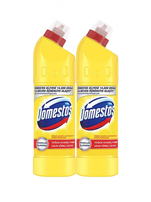 Domestos Çamaşır Suyu 750 ml Limon Ferahlığı, 2 li