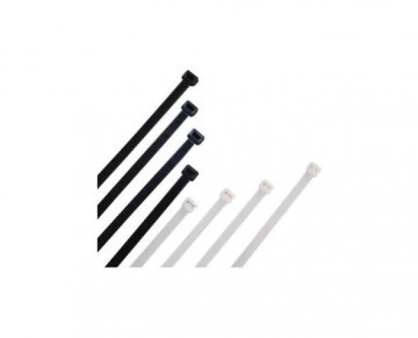 Kablo Bağı & Plastik Kelepçe & Cırt Kelepçe 3,6x250 Beyaz 100 Adet (paket)