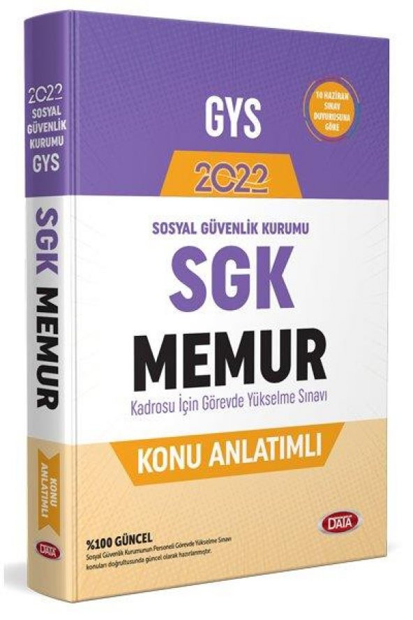 2022 SGK Memur Konu Anlatımlı Data Yayınları