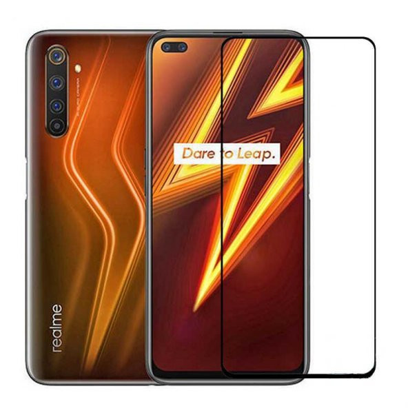 Realme 6 Pro Kırılmaya Dayanıklı Ekranı Tam Kaplayan Cam Koruyucu - 2