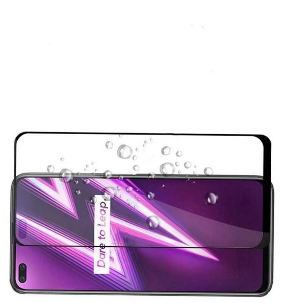 Realme 6 Pro Kırılmaya Dayanıklı Ekranı Tam Kaplayan Cam Koruyucu - 7