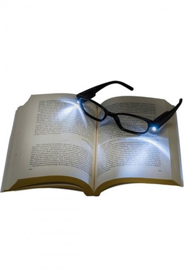 Adipa Kitap Gözlüğü Okuma Led Işıklı 2 Led Gözlük Okuma Pilli Gözlük