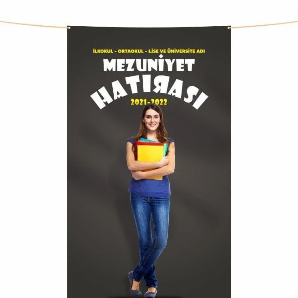 Mezuniyet Hatırası Pankartı-10- 150x250 cm - 2