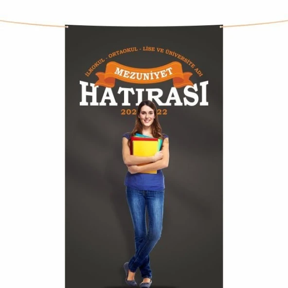 Mezuniyet Hatırası Pankartı-11- 150x250 cm - Resim 2