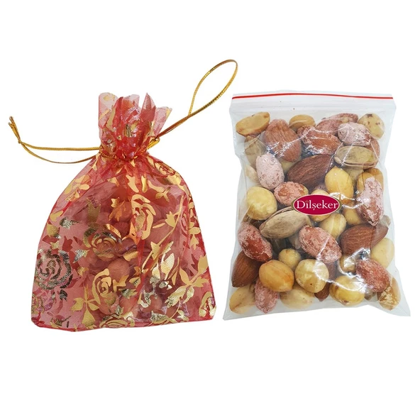 Dilşeker Special Hazır Keseli Paketlenmiş Düğün, Nişan ve Kına Kuruyemiş Çerezi 25 Adet 50 Gram ürün görseli 1