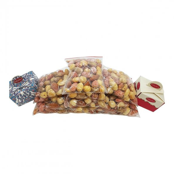 Dilşeker Düğün, Nişan ve Kına Hazır Paketlenmiş Taze Special Kuruyemiş Çerez 50 Adet - Resim 3