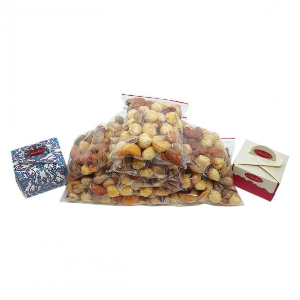 Dilşeker Düğün, Nişan ve Kına Hazır Paketlenmiş Taze Vip Kuruyemiş Çerez 25 Adet - Resim 3