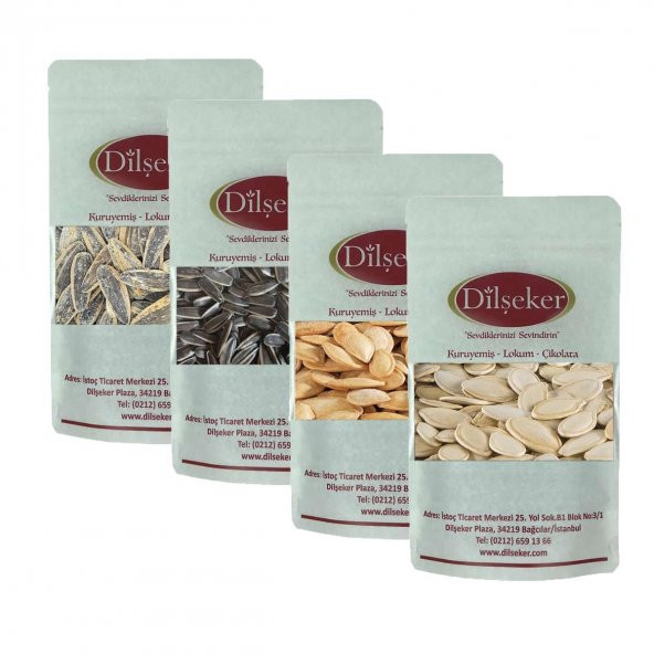 Dilşeker 4'lü Duble Çekirdek Seti (Ayçekirdeği Kabak) 1000 Gram - 2
