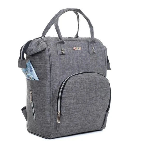 Bebex Bag-Z Organizatör Anne Bebek Bakım Sırt Çantası Açık Gri - 3