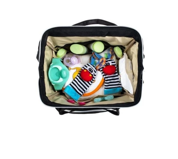 Bebex Bag-S Organizatör Anne Bebek Bakım Sırt Çantası Siyah - 5