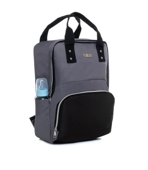 Bebex Bag-S Organizatör Anne Bebek Bakım Sırt Çantası Gri-Siyah - 3